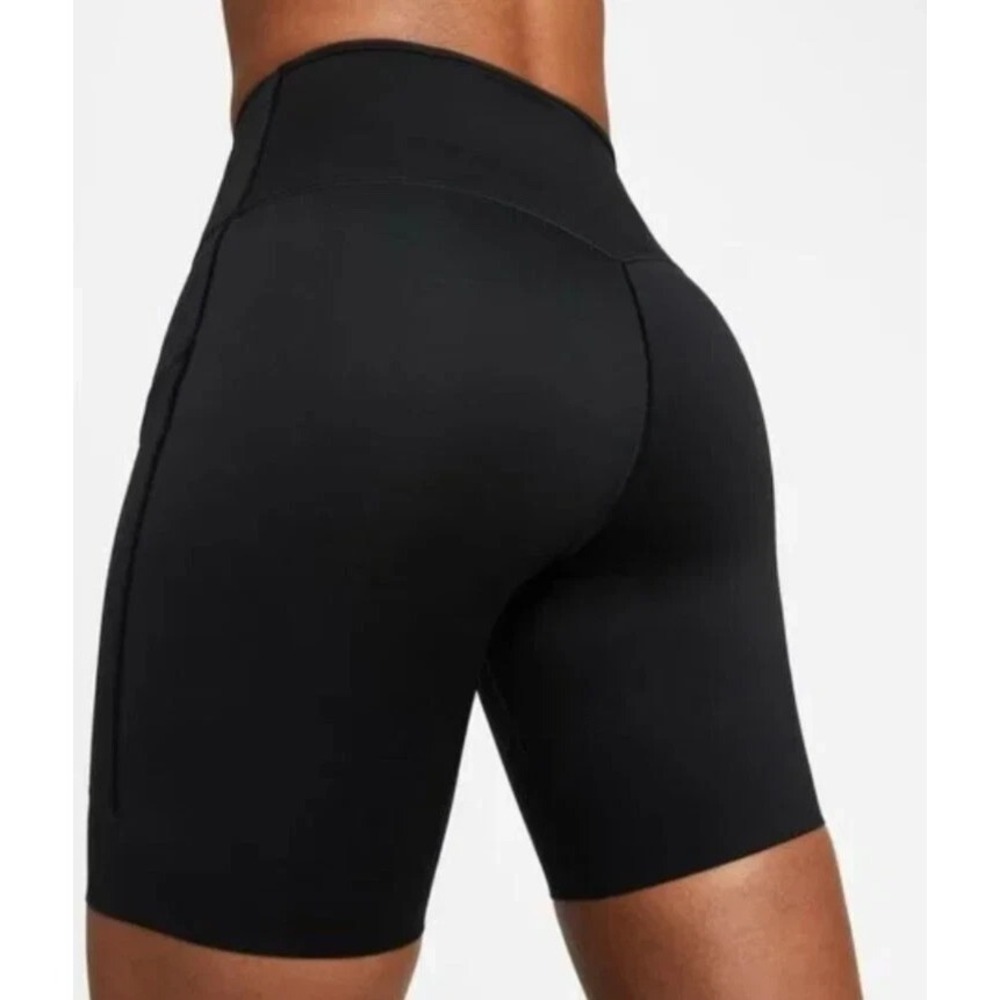 Nike Firm Support High Waisted 8" Shorts Womens Small Black DQ5923 010 $70 - Picture 6 of 6